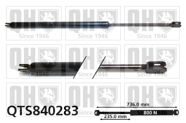 Amortecedor de tampa de porta-malas (de 3ª/5ª porta traseira) Toyota Hiace IV H1, H2